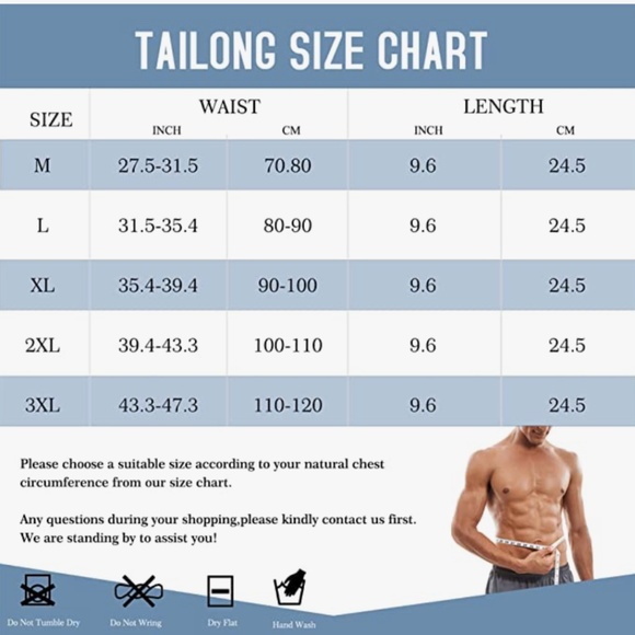 TAILONG Neoprene Waist Trimmer Ab Belt for Men; XX-Large - Picture 4 of 5